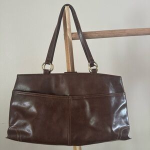 Large brown shoulder bag
